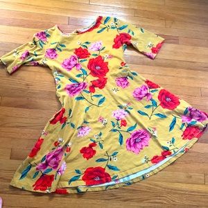 Yellow floral old navy dress